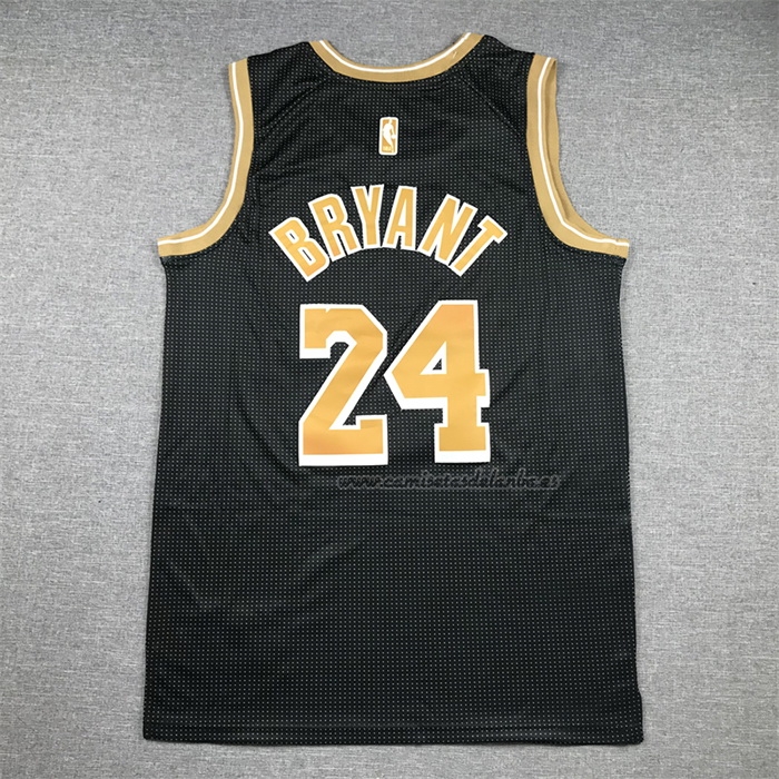 Camiseta Los Angeles Lakers Kobe Bryant NO 24 Select Series Oro Negro